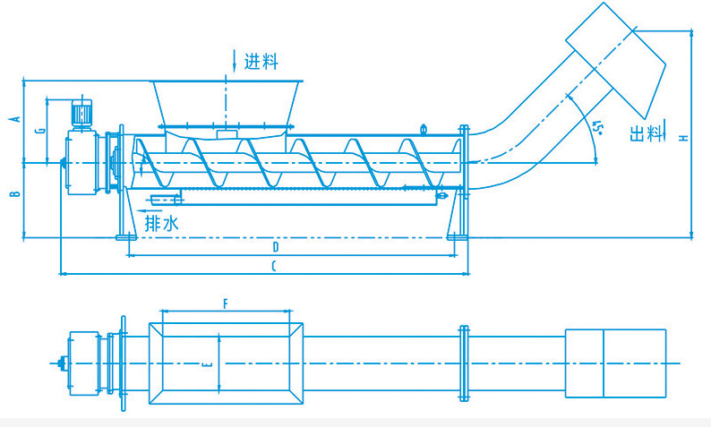 LYZ型螺旋压榨机工作过程